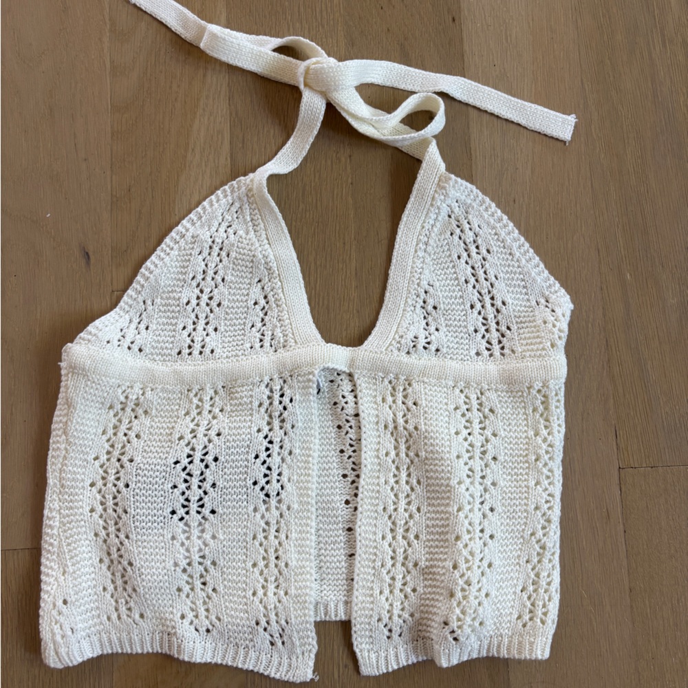 Tiger Mist Cream Knit Top